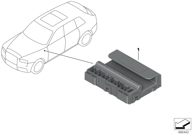 Коммутатор Ethernet для ROLLS-ROYCE RR31 Cullinan N74L (схема запчастей)