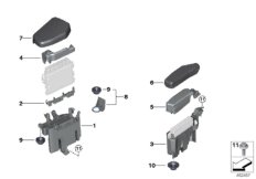 Отсек ЭБУ для BMW G07 X7 50iX N63M (схема запасных частей)