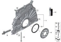 Крышка блока ГРМ для BMW G01 X3 20iX B48C (схема запасных частей)