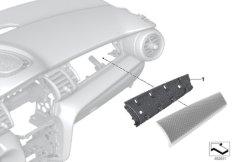Панель приборов/дополнительные элементы для BMW F57 Cooper B36C (схема запасных частей)