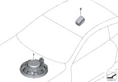 Детали устройства громкой связи для BMW G20 330iX B46D (схема запасных частей)