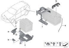 Доп.элементы АКБ для BMW G01 X3 20dX (TX31) B47 (схема запасных частей)