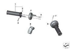 Дооснащение системы обогрева ручек для BMW K52 R 1200 RT (0A03, 0A13) 0 (схема запасных частей)