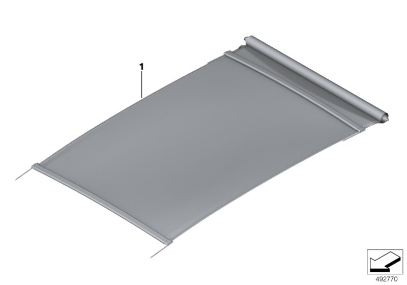 Individual штора панорам.стеклян.крыши для BMW G07 X7 40iX B58C (схема запчастей)
