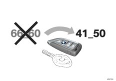Дистанционное радиоуправление для BMW E64N 630i N52N (схема запасных частей)