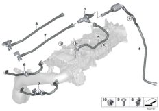 Клапан вентиляции топливного бака для BMW G05 X5 40iX B58C (схема запасных частей)