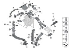 Воздуховод для BMW RR31 Cullinan N74L (схема запасных частей)