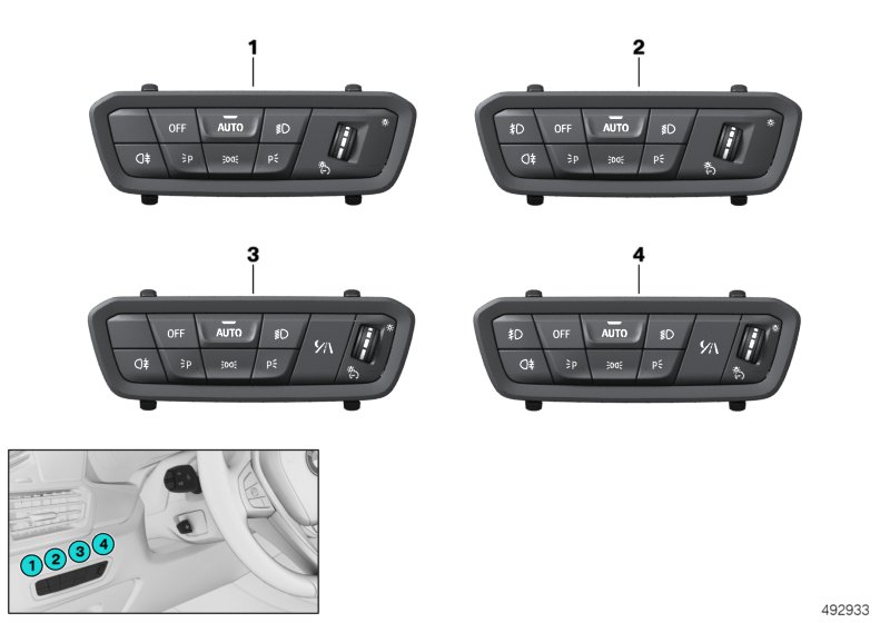 Блок управления освещением для BMW G05 X5 M50iX N63B (схема запчастей)
