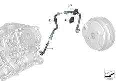 Вакуумный трубопр.усилителя тормозов для BMW G21 320d B47D (схема запасных частей)