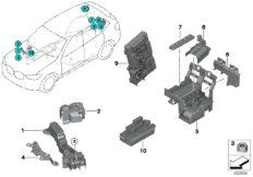 Токораспределитель/распределитель B+ для BMW G02 X4 M40dX B57 (схема запасных частей)