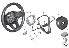 Многофункц.спортив.рулевое колесо с НПБ для BMW G31 520d B47 (схема запасных частей)
