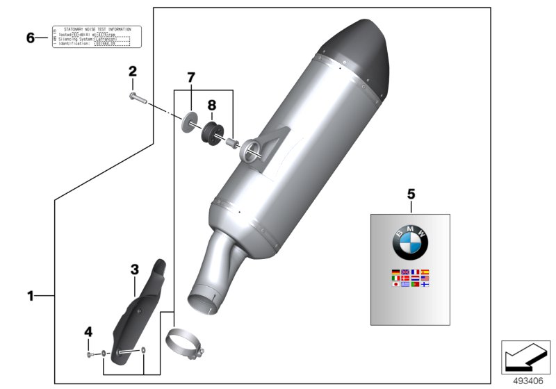 Спортивный глушитель для BMW K51 R 1200 GS Adve. (0A02, 0A12) 0 (схема запчастей)