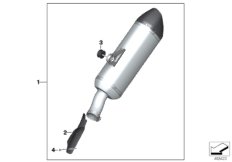 Спортивный глушитель для MOTO K50 R 1200 GS (0A01, 0A11) 0 (схема запасных частей)