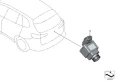 Видеокамера заднего хода для BMW G20 330i B46D (схема запасных частей)