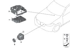 Система ночного видения для BMW G05 X5 50iX N63M (схема запасных частей)