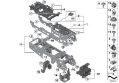 Кронштейн центральной консоли для BMW RR31 Cullinan N74L (схема запасных частей)