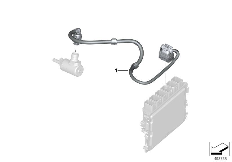 Жгут проводов серводвигателя Valvetronic для BMW G21 330i B48D (схема запчастей)