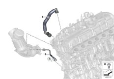 Система вентиляции картера для BMW G21 M340iX B58D (схема запасных частей)