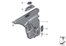 Детали бачка стеклоомывателя для BMW F91 M8 S63M (схема запасных частей)