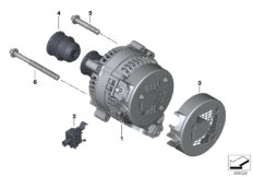 генератор для MINI F56 JCW B46D (схема запасных частей)