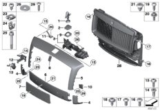 Решетка радиатора / фигура на капоте для BMW RR4 Ghost N74R (схема запасных частей)