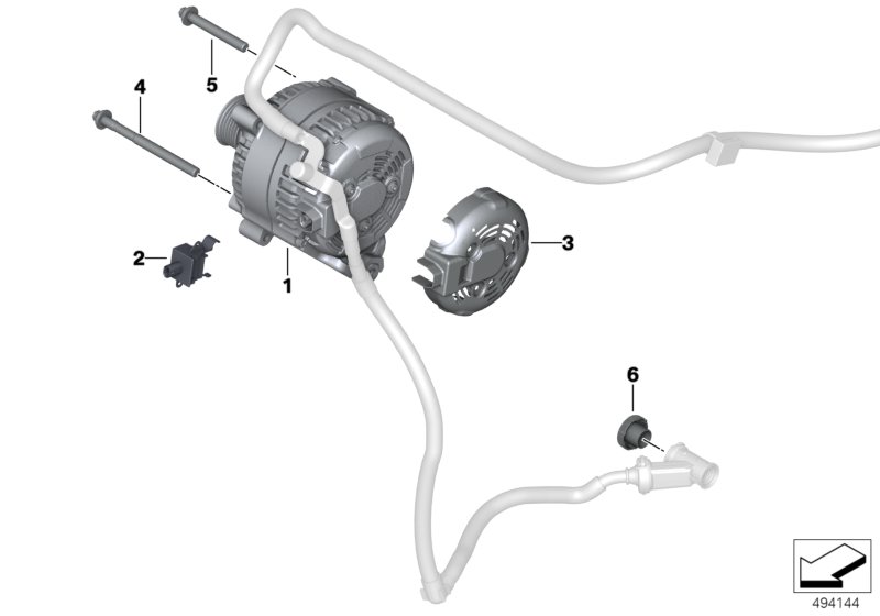 генератор для BMW F54N Cooper SD B47D (схема запчастей)