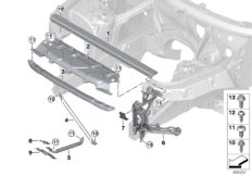 Щит передка для BMW G07 X7 50iX N63M (схема запасных частей)