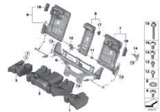 Каркас подушки базового сиденья Зд для ROLLS-ROYCE RR31 Cullinan N74L (схема запасных частей)