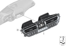 Панель управления автом.сист.кондицион. для BMW G20 M340i B58D (схема запасных частей)