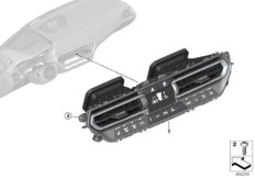 Панель управления кондиционера для BMW G21 320i B48C (схема запасных частей)