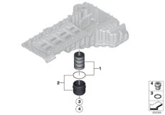 Смазочная система-масляный фильтр для BMW F02N 760Li N74 (схема запасных частей)