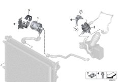 Электрический насос ОЖ / крепление для BMW G30 540iX B58 (схема запасных частей)
