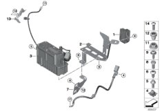 Э/нагреватель непрерывного действия для BMW F36N 418d B47 (схема запасных частей)