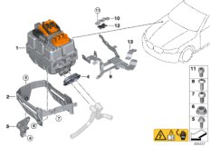 Электронный блок электромашин для BMW G12 740LeX B48X (схема запасных частей)
