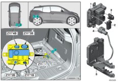 Встроенный модуль питания Z11 для BMW I01N i3s 94Ah Rex XB4 (схема запасных частей)