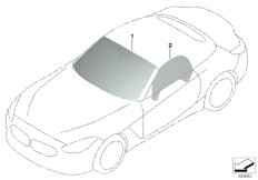 Остекление для BMW G29 Z4 20i B48D (схема запасных частей)