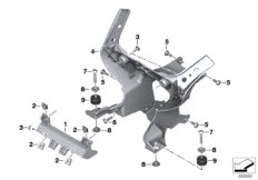 Передний кронштейн для MOTO K67 S 1000 RR 19 (0E21, 0E23) 0 (схема запасных частей)