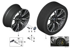 BMW л/с диск Y-образные спицы 789M - 20" для BMW F90 M5 S63M (схема запасных частей)