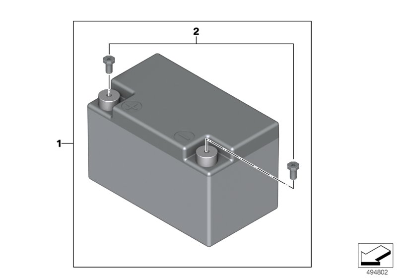 Дооснащение литий-ионной АКБ для MOTO K53 R 1250 R 19 (0J71, 0J73) 0 (схема запчастей)