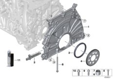 Крышка блока ГРМ для BMW G16 840iX B58C (схема запасных частей)