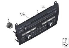 Панель управления кондиционером для BMW F07 535iX N55 (схема запасных частей)