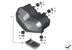 Светодиодная фара для MOTO K09 C 400 X (0C09, 0C19) 0 (схема запасных частей)