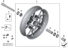 Литой диск Пд для BMW K67 S 1000 RR 19 (0E21, 0E23) 0 (схема запасных частей)