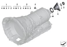 Привод GA8HP90Z для BMW F03 760LiS N74 (схема запасных частей)