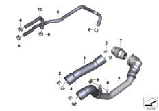 Водяные шланги системы охлаждения для BMW K67 S 1000 RR 19 (0E21, 0E23) 0 (схема запасных частей)