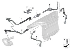 Клапан вентиляции топливного бака для BMW F98 X4 M S58 (схема запасных частей)