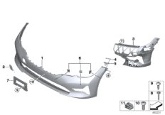 Облицовка Пд для BMW G21 330d B57 (схема запасных частей)