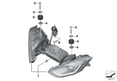 Светодиодная фара - Поколение II для BMW K67 S 1000 RR 19 (0E21, 0E23) 0 (схема запасных частей)