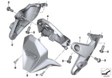 Кронштейн комбинации приборов для BMW K53 R 1250 R 19 (0J71, 0J73) 0 (схема запасных частей)