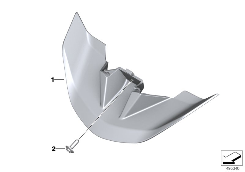 Спойлер кронштейна ветрового стекла для MOTO K53 R 1250 R 19 (0J71, 0J73) 0 (схема запчастей)
